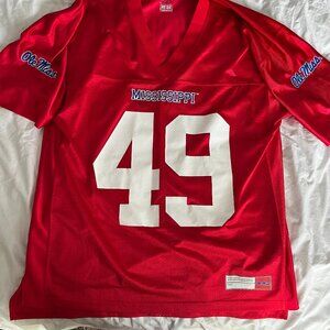 Ole Miss Patrick Willis 49 University of Mississippi Red Jersey Size XL